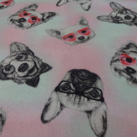HANDMADE Bedding Adorable Dogs With Sunglasses Handmade Cotton